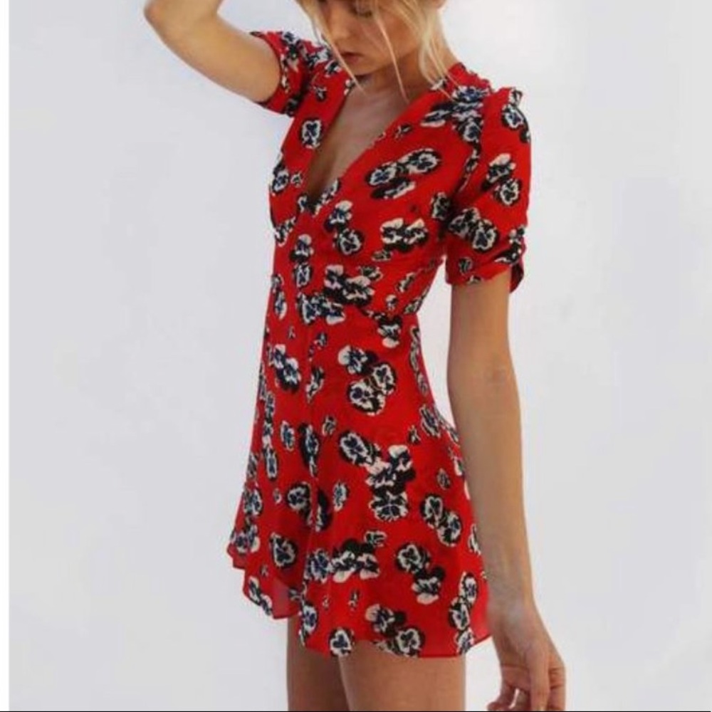 Realisation Par Ozzie Dress in Red Pansy XS